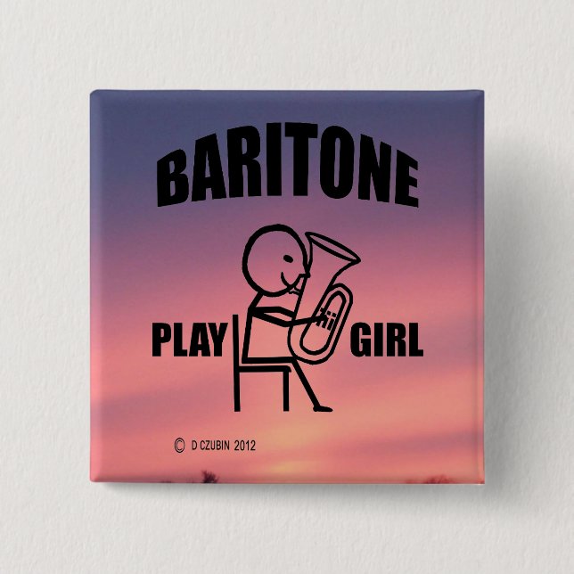 Baritone Play Girl Button (Vorderseite)