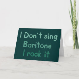 Baritone Rock It Grußkarte Karte