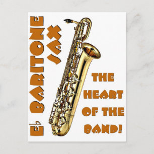 Baritone Sax Postkarte