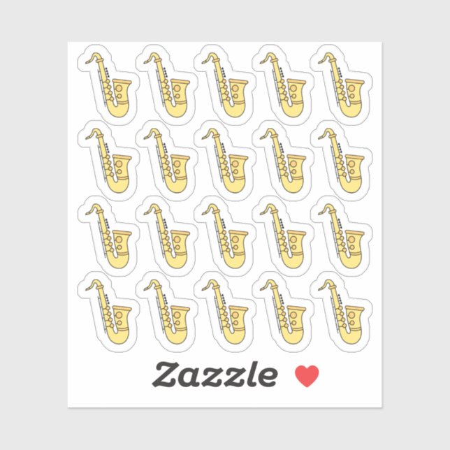 Baritone Saxaphone Jazz Musician Bujo Planner Aufkleber (Blatt)