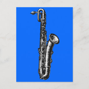 Baritone Saxophon Postkarte