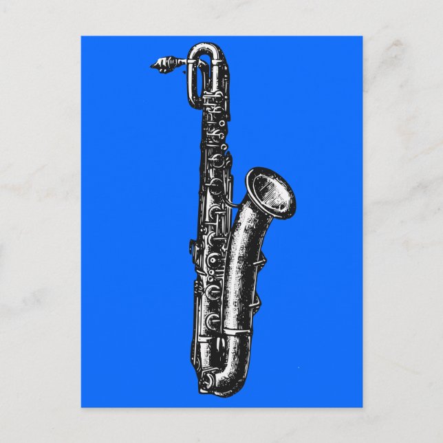 Baritone Saxophon Postkarte (Vorderseite)