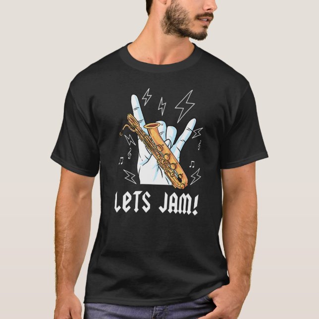 Baritone Saxophone Saxophone Player Jam Session T-Shirt (Vorderseite)