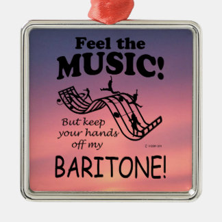 Baritone spürt die Musik Ornament Aus Metall