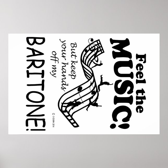 Baritone spürt die Musik Poster (Vorne)