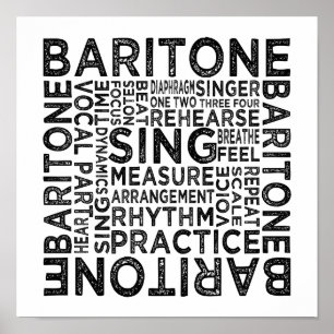 Baritone Typografie Poster