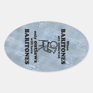 Baritones Oval-Aufkleber Ovaler Aufkleber