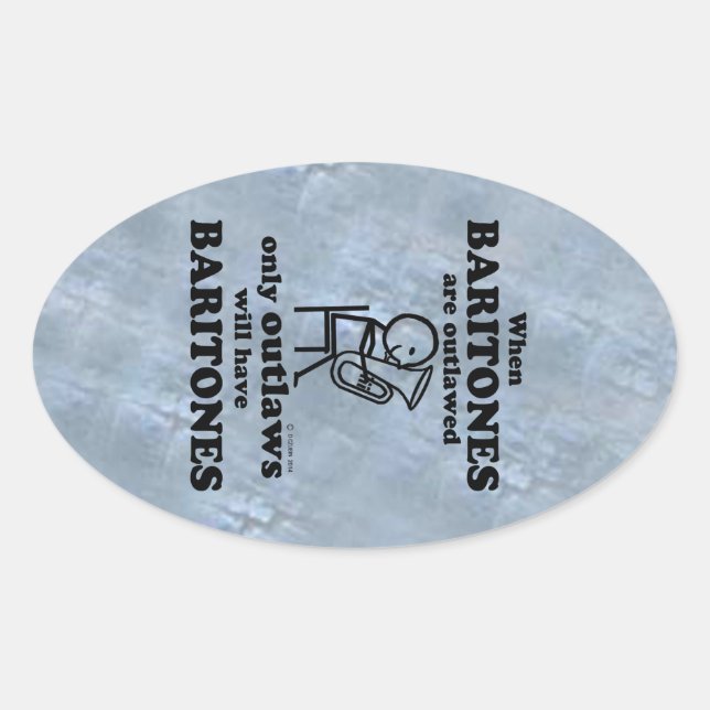 Baritones Oval-Aufkleber Ovaler Aufkleber (Vorderseite)