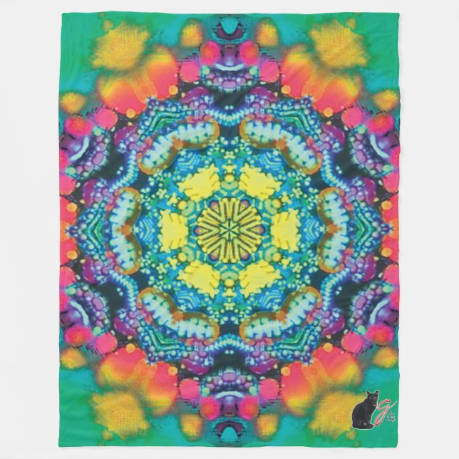 Barium Kaleidoskop-Flanelldecke Fleecedecke (Vorderseite)