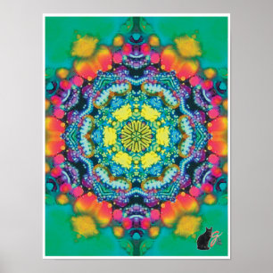 Barium Kinetic Collage Kaleidoscope Poster