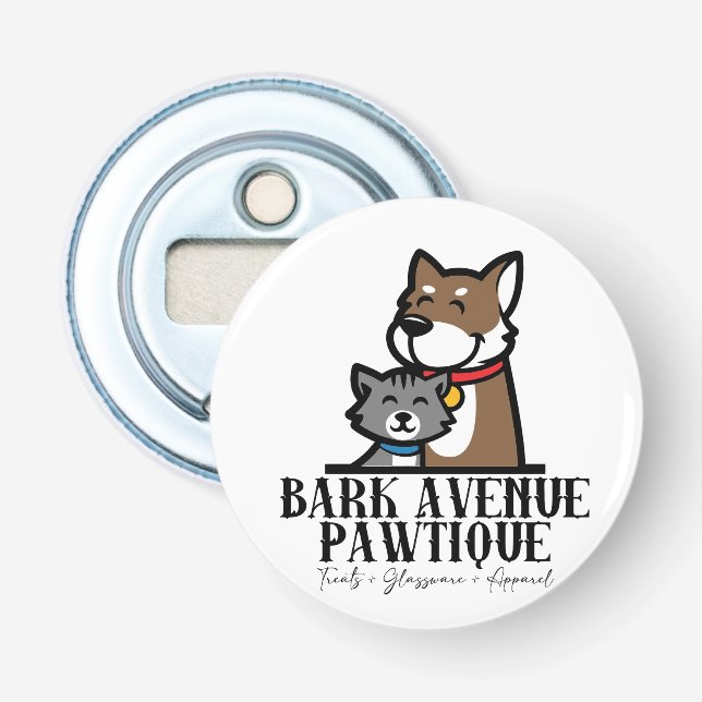 Bark Avenue Pawtique Flaschenöffner (Vorderseite)