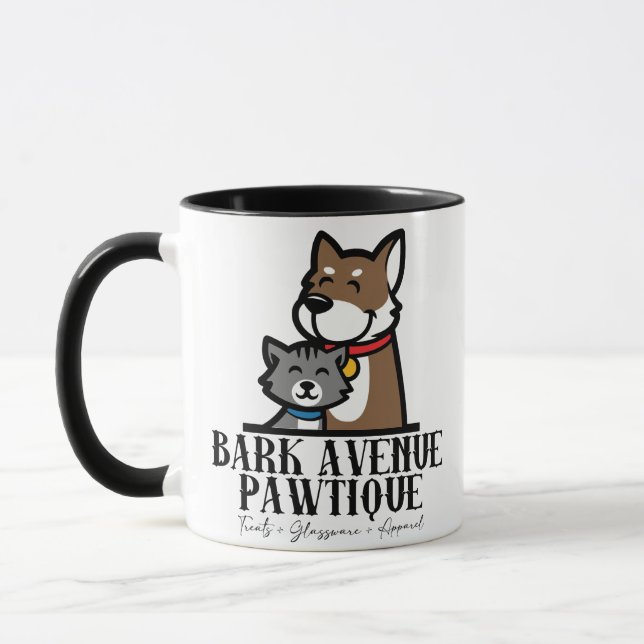 BARK AVENUE PAWTIQUE - Logo 3 Tasse (Links)