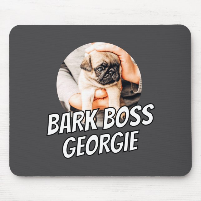 Bark Boss Pet Dog Photo Modern Simple Cool  Mousepad (Vorne)