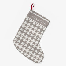 Bark Greige Houndstooth Familienname