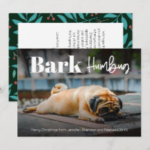 Bark Humbug Moderne individuelle Foto-Feiertagskar