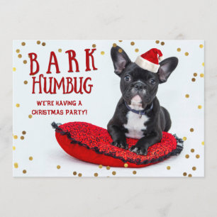 BARK Humbug Niedlich Bulldog Weihnachtsfest Party Einladung