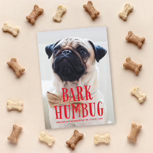 Bark Humbug Niedlicher Welpenhund   FOTO Feiertagskarte