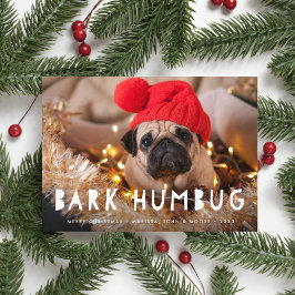 Bark Humbug | Pet Foto Holiday Card Feiertagskarte