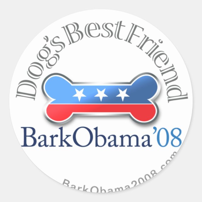 Bark Obama Dog's Best Friend Aufkleber (Vorderseite)