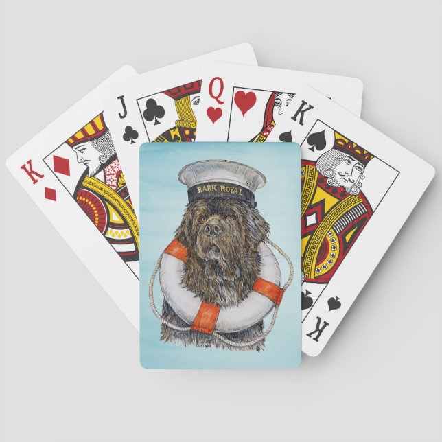 Bark Royale Neufundland Hund Spielkarten (Rückseite)