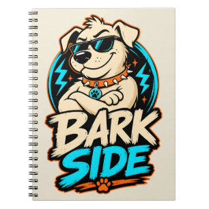 Bark Side Hund PNG, Lustiges Hunde-Subimationsdesi Notizblock