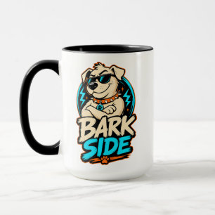 Bark Side Hund PNG, Lustiges Hunde-Subimationsdesi Tasse