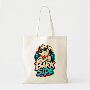 Bark Side Hund PNG, Lustiges Hunde-Subimationsdesi Tragetasche