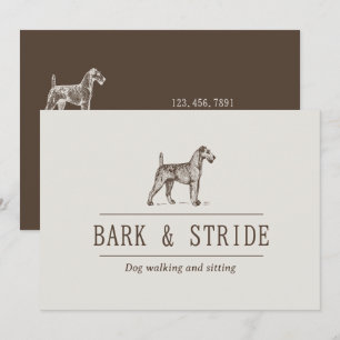 Bark & Stride Hunde-Spaziergang-Geschäfts-QR-Code Einladung