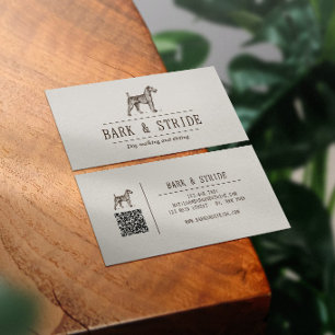Bark & Stride Hunde-Spaziergang-Geschäfts-QR-Code Visitenkarte