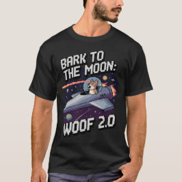 Bark to Moon: Pixel Space Pup 2.0 T-Shirt