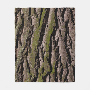 Bark tree oak moss trunk wood fleecedecke