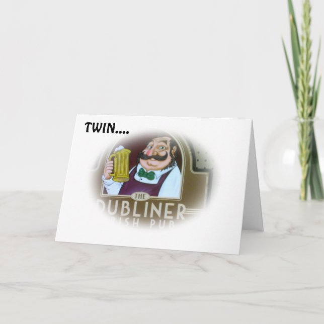 BARKEEP SAGT "BOTTOMS UP" AM BIRTHTAG KARTE (Vorderseite)