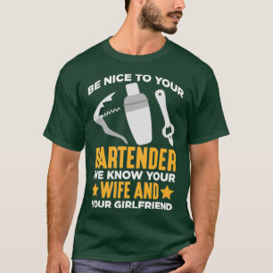 Barkeeper Alcohol Party Diskothek Barkeeper T-Shirt