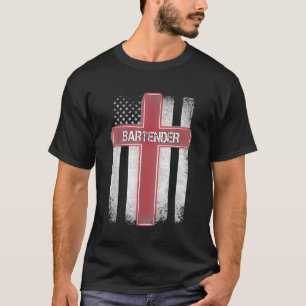 Barkeeper American Flag Weihnachtsgeschenk Weihnac T-Shirt