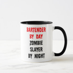 Barkeeper an Tag Zombie Schatten für Nacht Tasse