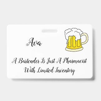 Barkeeper Apotheker Humor Witz Ausweis