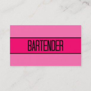 Barkeeper Baby und Hot-Pink-Visitenkarte Visitenkarte