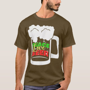 Barkeeper Brewers Drinkers Beer Lover Peace Liebe  T-Shirt