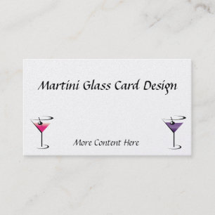 Barkeeper Business Card Martini Gläser Visitenkarte