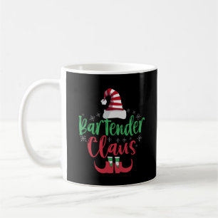 Barkeeper Claus Funny Santa Family - passendes Ges Kaffeetasse