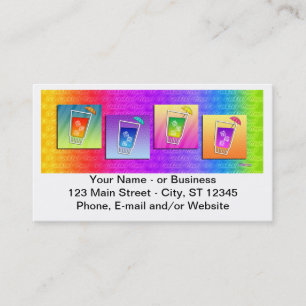 Barkeeper, Cocktail Business Card Visitenkarte