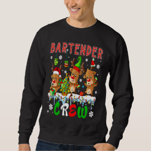 Barkeeper-Crew Drei süße Weihnachtsmann-Elfen-Rent Sweatshirt