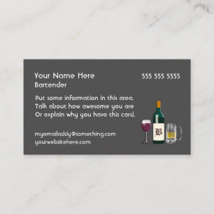 Barkeeper Dark Visitenkarte
