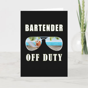 Barkeeper der Sonnenbrille Palmen Urlaub Strand Karte