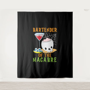 Barkeeper des Macabre-Barkeepers Halloween Wandteppich