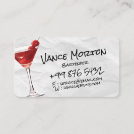 Barkeeper | Drehpapier Visitenkarte