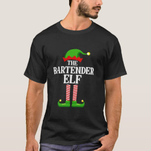 Barkeeper Elf Familienmatching Group Funny Christm T-Shirt