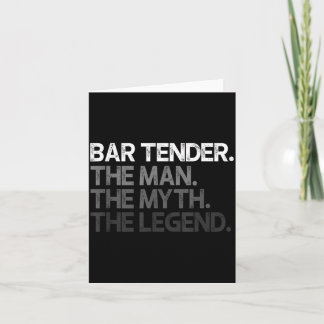 Barkeeper Ender Der Mann Mythos Legende Geschenk Karte
