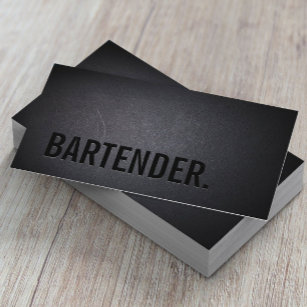 Barkeeper Fett Minimalistischer Wein Visitenkarte