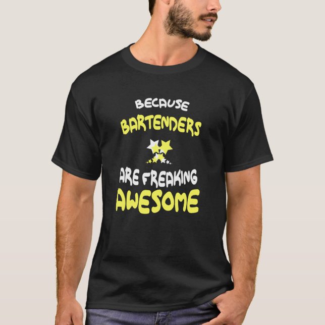 Barkeeper frieren Phantastisches Shirt für Barten (Vorderseite)